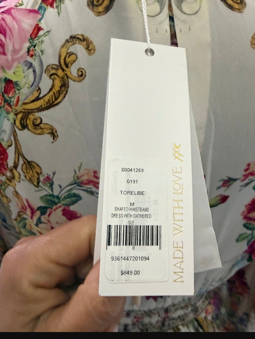 Camilla White Maxi Dress with Pink Floral Print - Picture 4 of 6